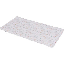 Matelas nomade Balloons - 120 x 60 x 4 cm - Blanc - TINEO