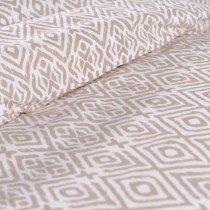 Parure de lit 2 personnes -TODAY - 240x200 cm - 100% Coton - Beige et