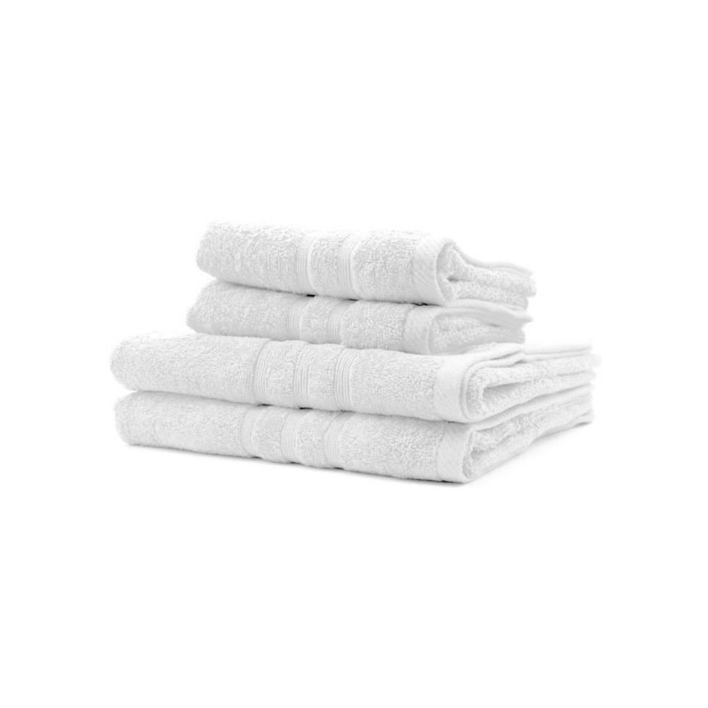 2 Serviettes de bain TODAY 50x90 + 2 Draps de bain 70x130 cm 100% Coto