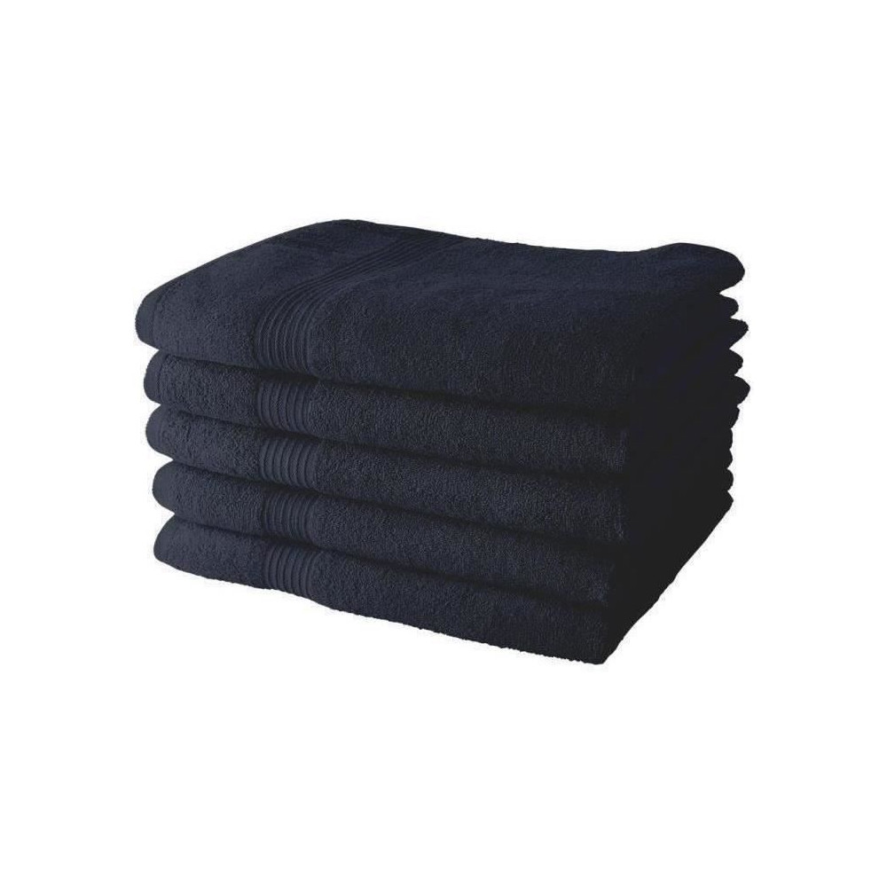 Lot de 5 Draps de Bain TODAY 70x130 cm 100% Coton - Navy