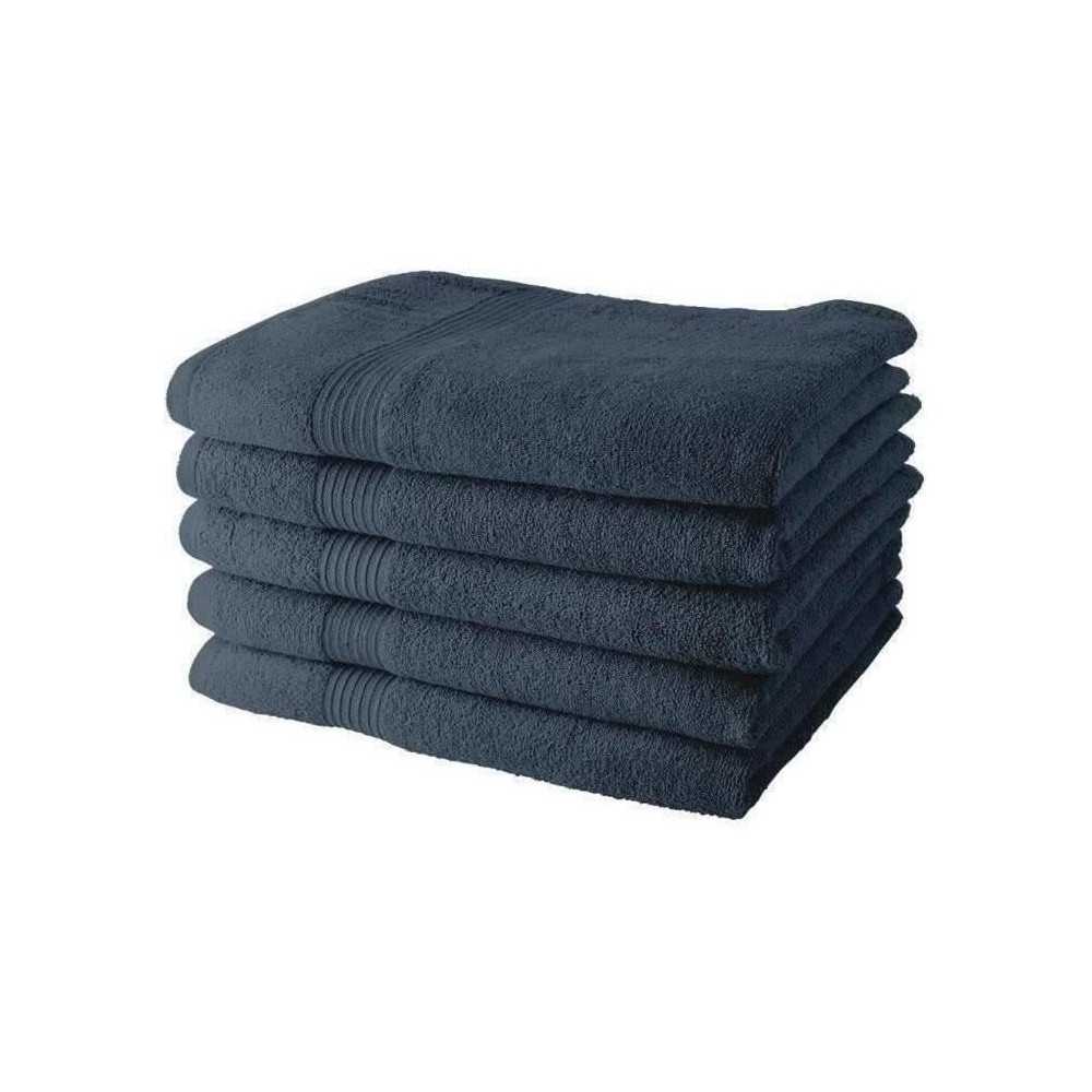 Lot de 5 Draps de Bain TODAY 70x130 cm 100% Coton - Denim