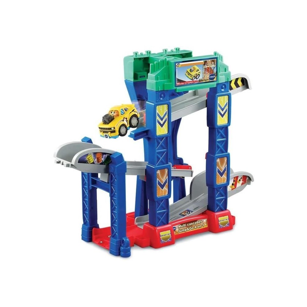 VTECH - Tut Tut Bolides Série Pro - Multi Cascades Jump & Go 4 en 1 (