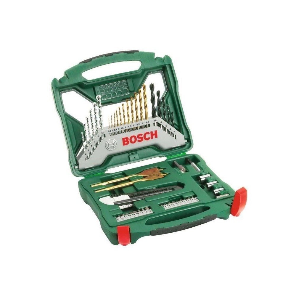 Set mixte vissage-perçage Bosch - Coffret X-Line Titane de forets et