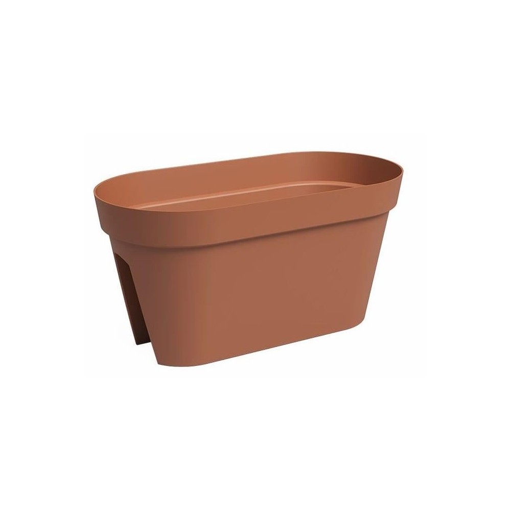 Jardiniere Balcon - Plastique - Terre cuite - Rectangulaire - L60 x P3