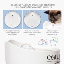 CAT IT Fontaine a eau automatique pour chat - 2,5 L - Blanc