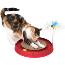 CAT IT Cuircuit 3 en 1 avec balle et planche a griffer - Ø 36 cm - Ro