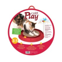 CAT IT Cuircuit 3 en 1 avec balle et planche a griffer - Ø 36 cm - Ro