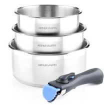 Set de 3 casseroles 16-18-20 cm Arthur Martin AM3710 - Acier Inoxydabl