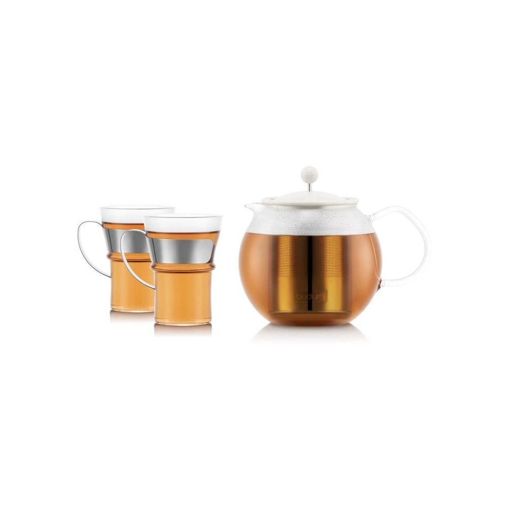 Théiere a piston - BODUM - ASSAM SET - 1.0 l avec filtre inox, couver