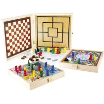 JEUJURA Coffret Bois 100 Jeux de société traditionnels