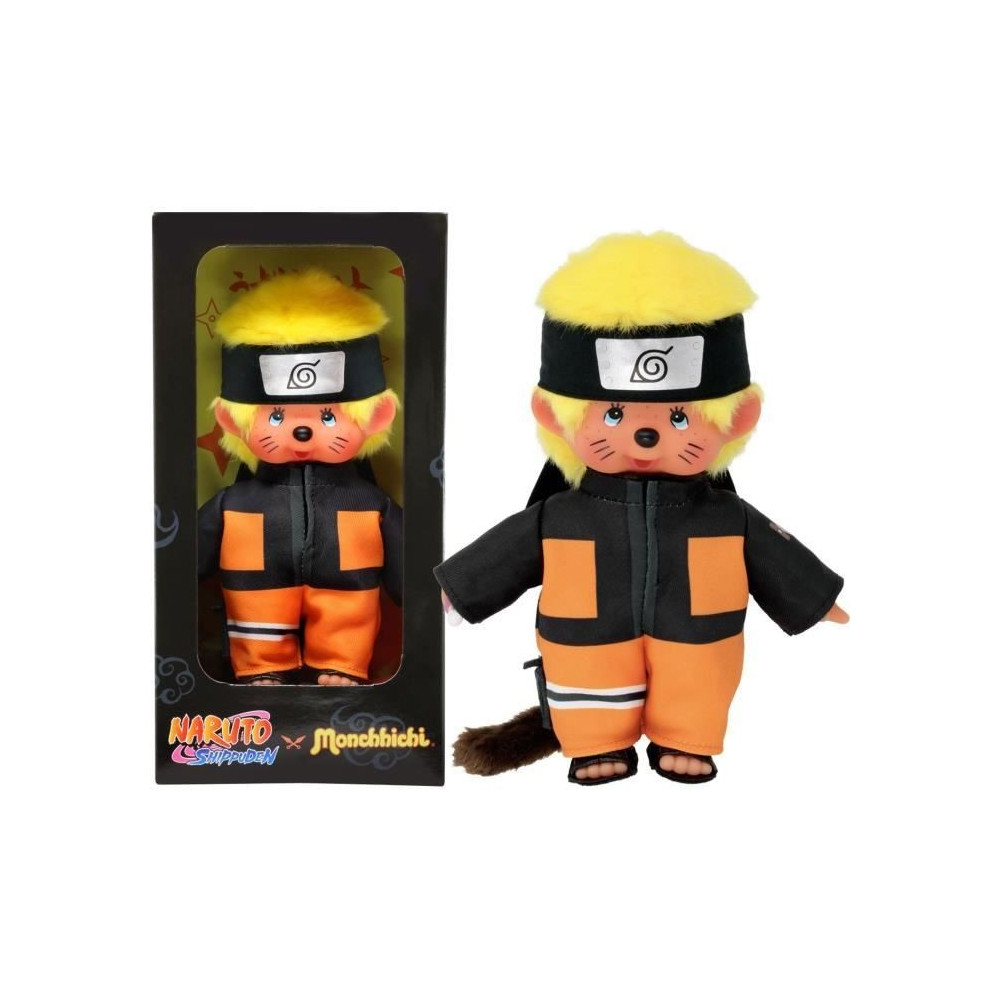 Bandai - Monchhichi - Peluche Monchhichi Naruto Shippuden - Peluche to