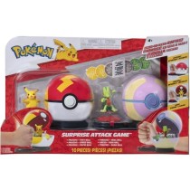 2 Poké Balls avec leur Pokémon et 6 disques d'attaques - BANDAI - Po