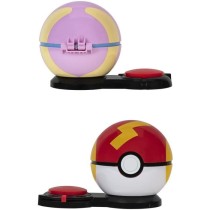 2 Poké Balls avec leur Pokémon et 6 disques d'attaques - BANDAI - Po