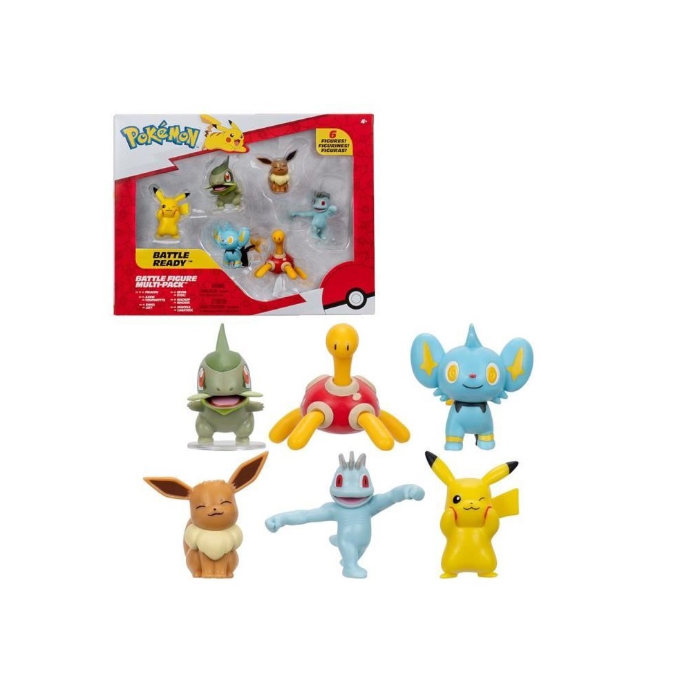 Pack 6 Figurines Pokémon - BANDAI - JW3614 - 5 cm - Combats Pokémon