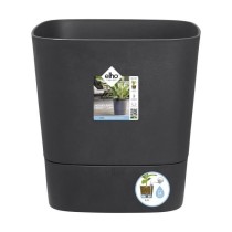 Pot de fleur Elho Plastique Carré Greensense Aqua Care Gris Charbon 3