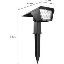 Lot de 2 spots solaires projecteur 2 en 1 a piquer ou a fixer - LUMISK