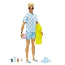 Barbie-Ken Plage-Poupée blonde short de bain et accessoires de plage