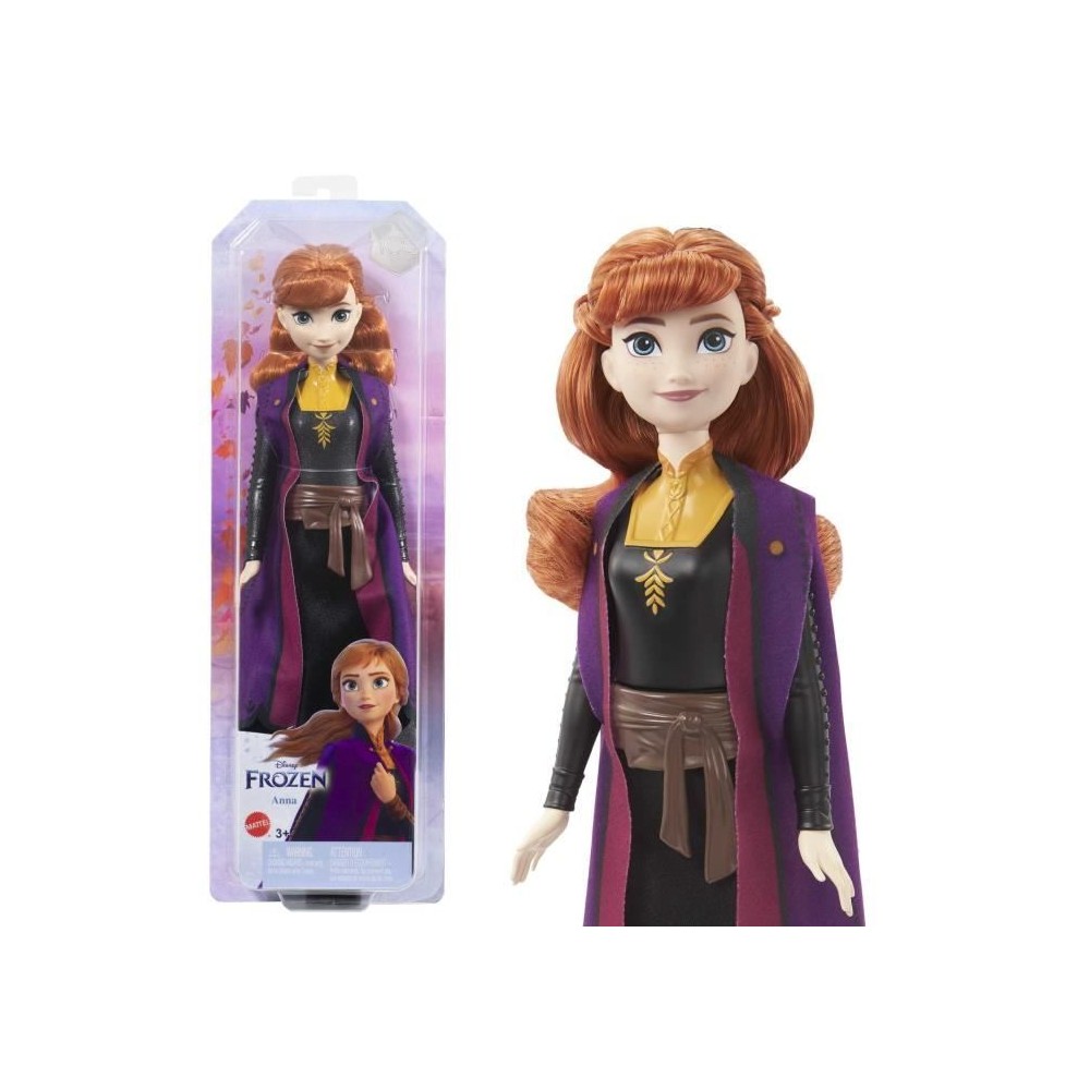 La Reine des Neiges 2-Anna-Mattel Poupée Disney avec habillage et ac