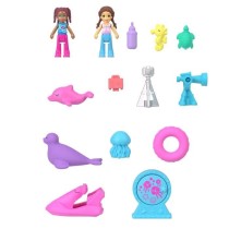 Polly Pocket-Sauvetage du dauphin-Coffret 2 mini-figurines et animaux