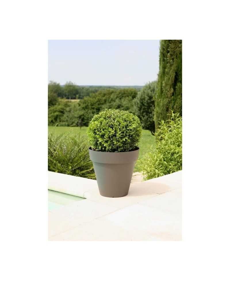 RIVIERA Pot de fleurs Soleilla - Rond - Ø 39,2 x 35,8 cm -Gris pailleté