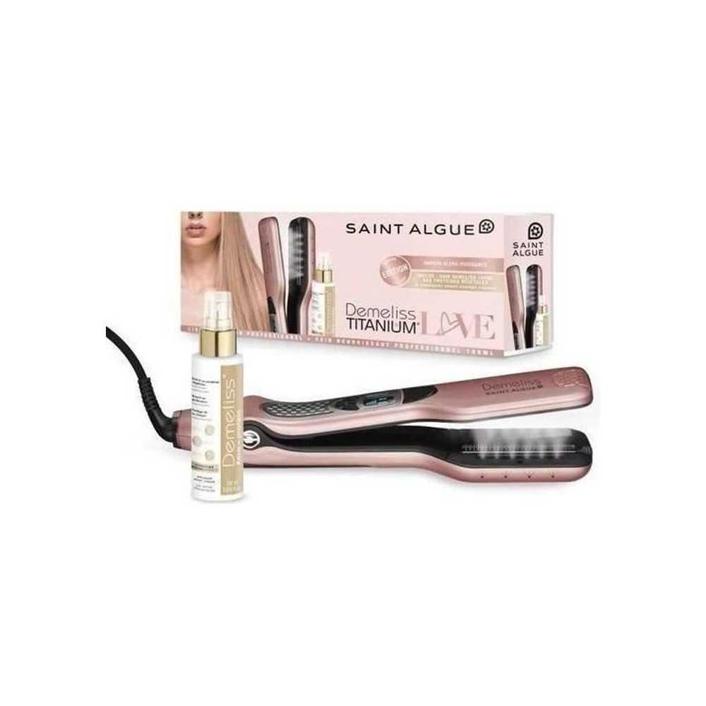 SAINT ALGUE Coffret Lisseur vapeur Demeliss TITANIUM Love Edition Coul