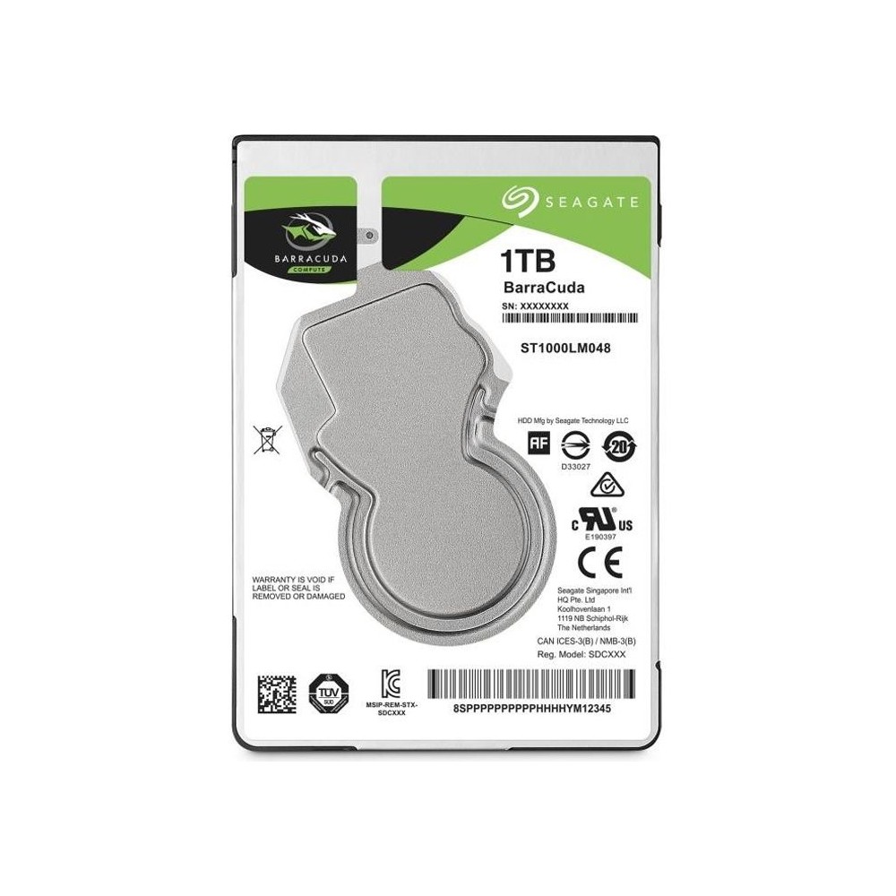 SEAGATE - Disque dur Interne - BarraCuda - 1To - 5 400 tr/min - 2.5