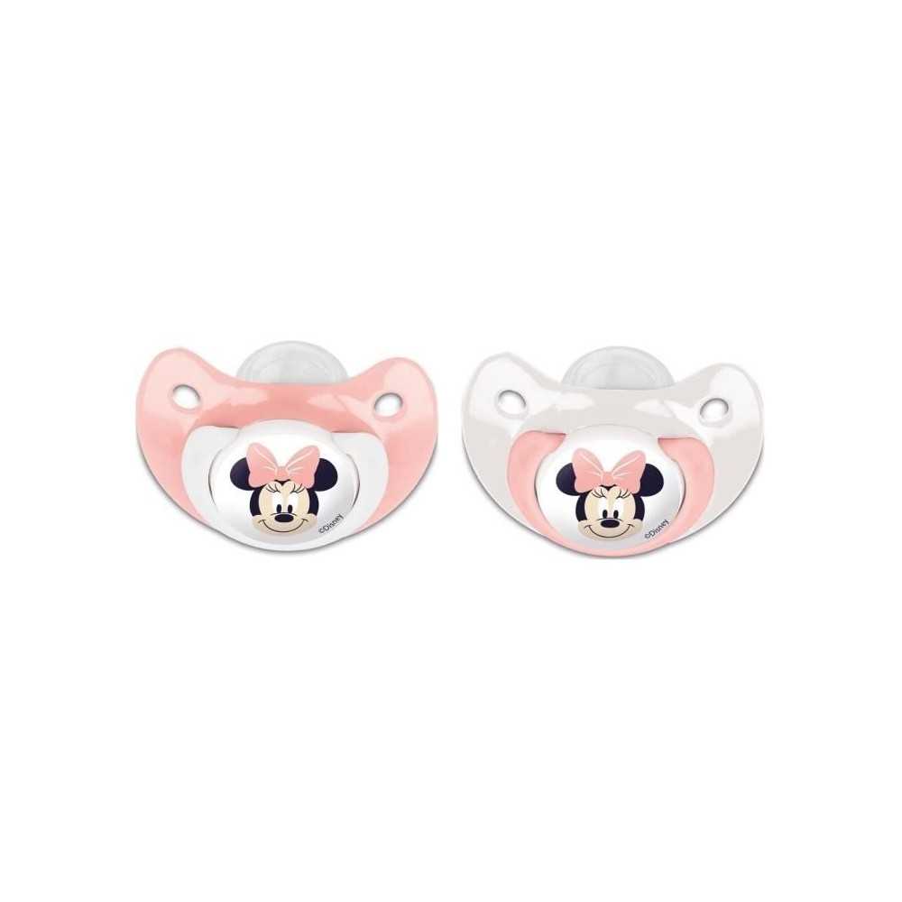 Lot de 2 sucettes anatomique Minnie Disney