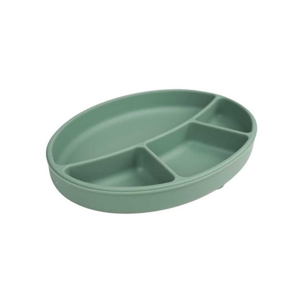 Assiette ventouse - THERMOBABY - Silicone - Vert Cactus - Compartiment