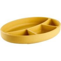 Assiette ventouse - THERMOBABY - Silicone - Jaune Miel - Compartiment