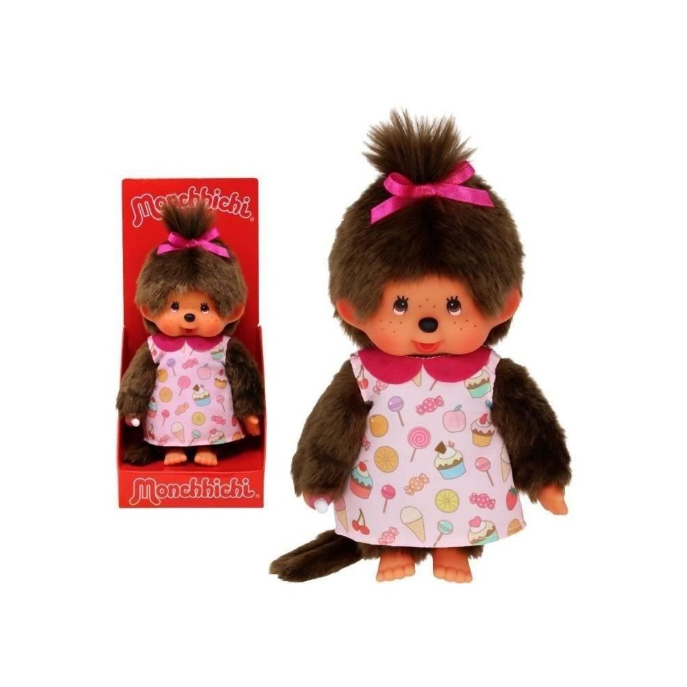 Peluche Monchhichi Pop & Candy - 20 cm - BANDAI