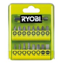 RYOBI - Boîte cristal 17 accessoires de vissage PH / PZ / SL / TX bo