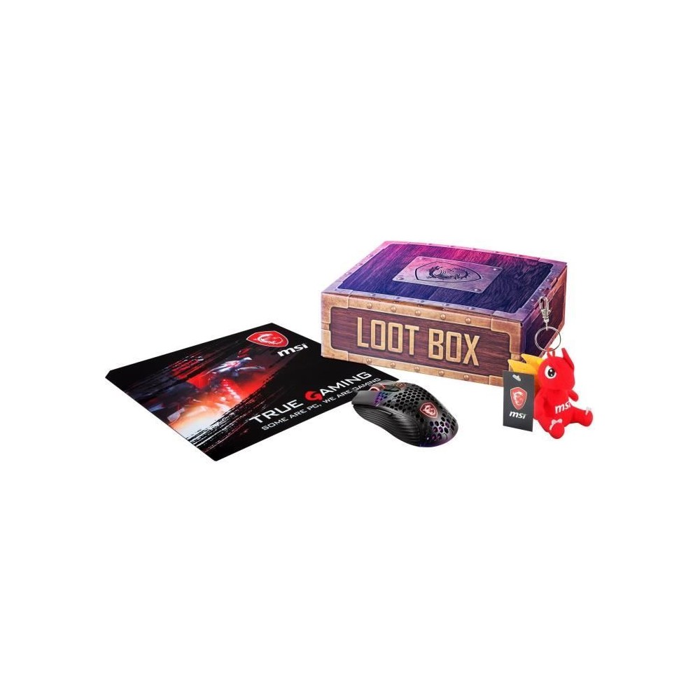 Loot Box 1 ( Souris gaming + Tapis souris + porte clés Lucky Dragon)