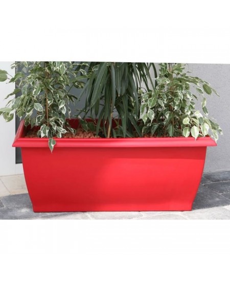 RIVIERA Jardinière Evolution - 80 x 40 x H 32 cm - 64 L - Rouge