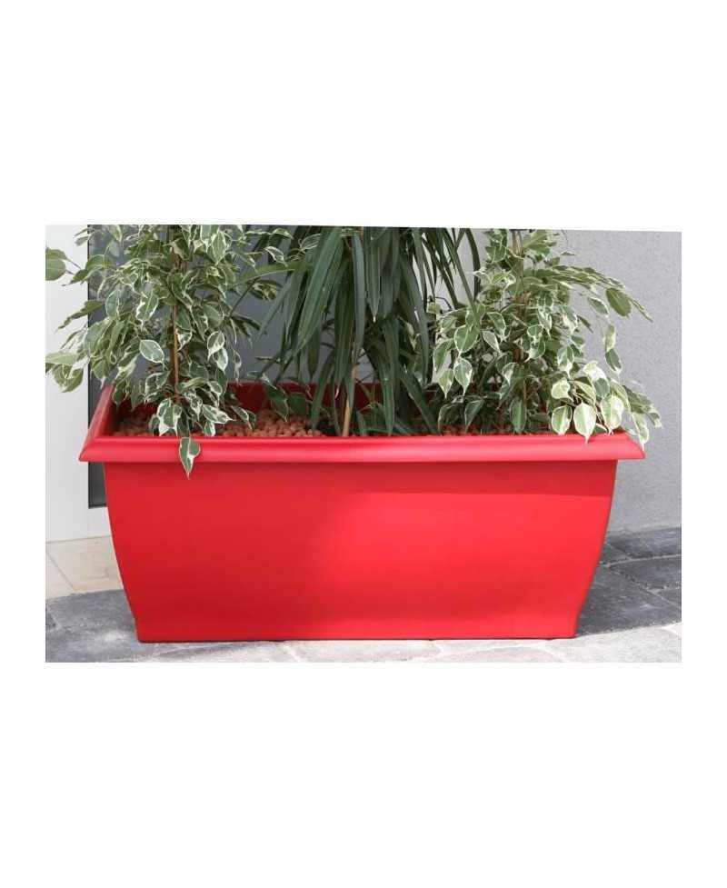 RIVIERA Jardinière Evolution - 80 x 40 x H 32 cm - 64 L - Rouge