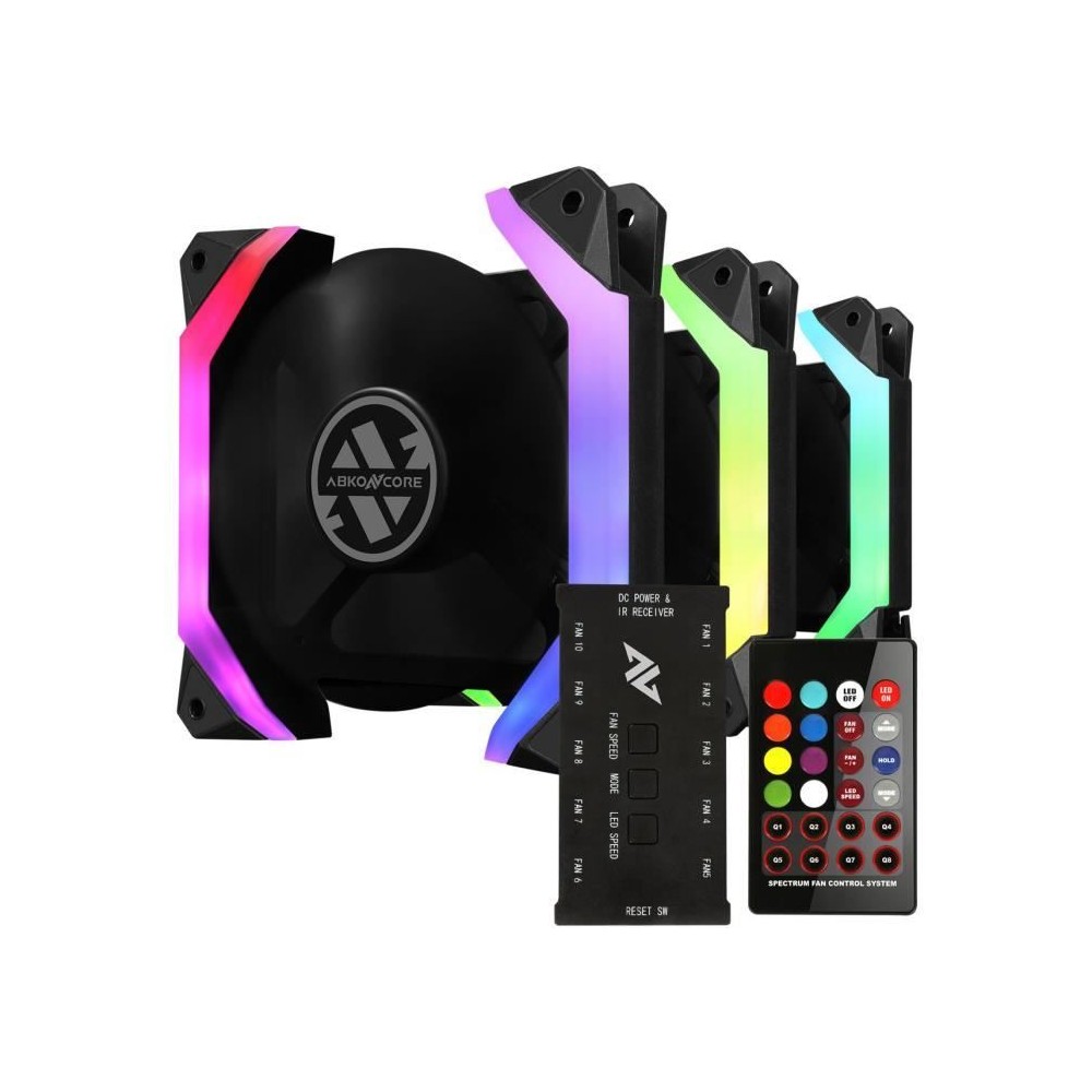 ABKONCORE Spider Spectrum Sync (Pack de 3) - Ventilateur 120mm A-RGB p