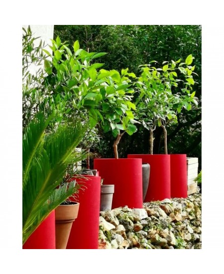 RIVIERA Bac Granit rond - 30 cm - Rouge