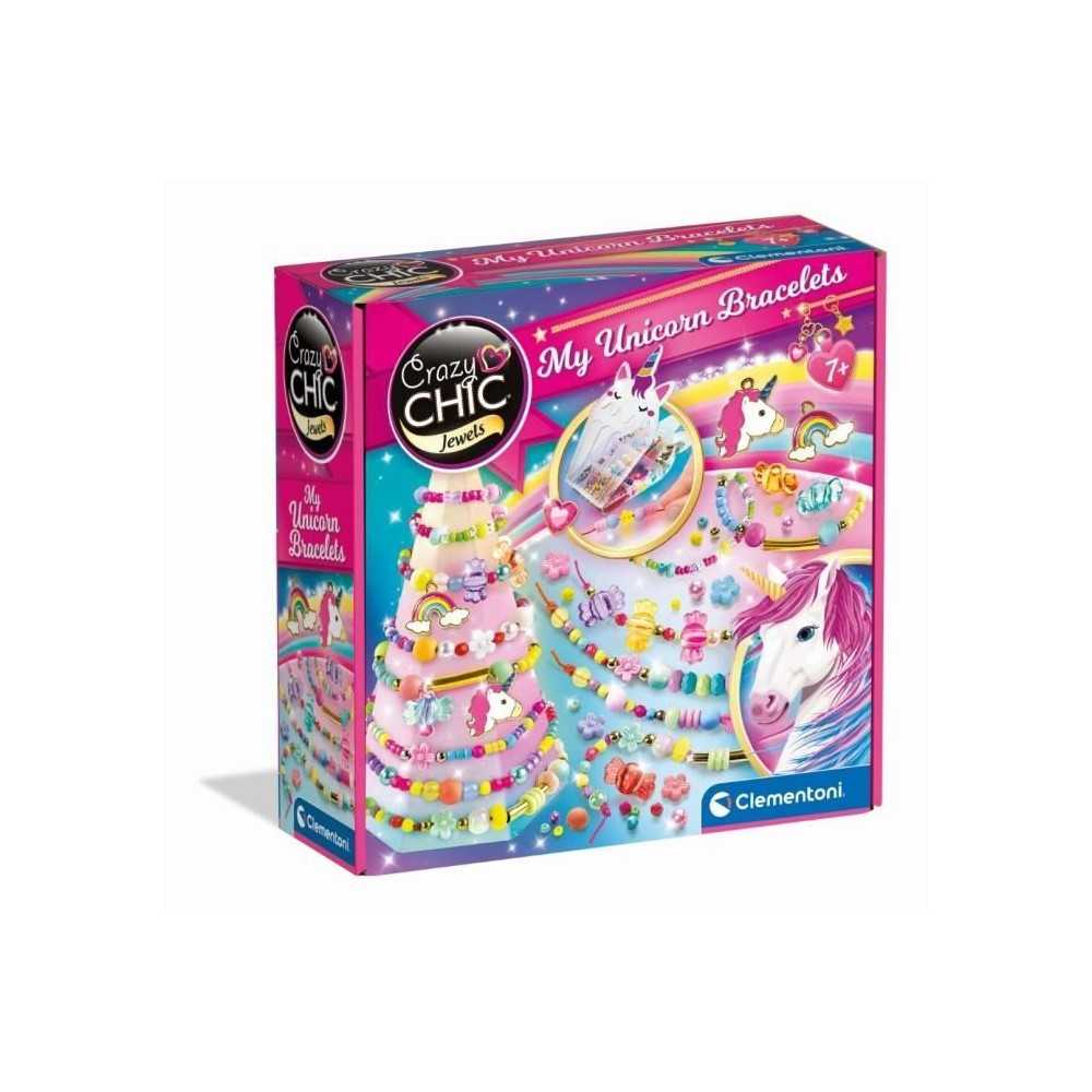 Clementoni - Crazy Chic - Coffret créatif Licorne - Créer tes bracel