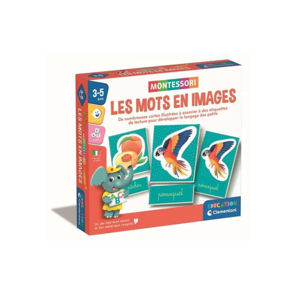 Montessori - Clementoni - Les mots en images - Jeu éducatif développ