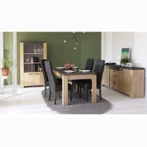 Ensemble Séjour - AUSTIN - Table salle a manger 170x90 cm - Vitrine -