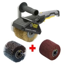 FARTOOLS – Rénovateur REX120C + brosse lanieres abrasives et fibre