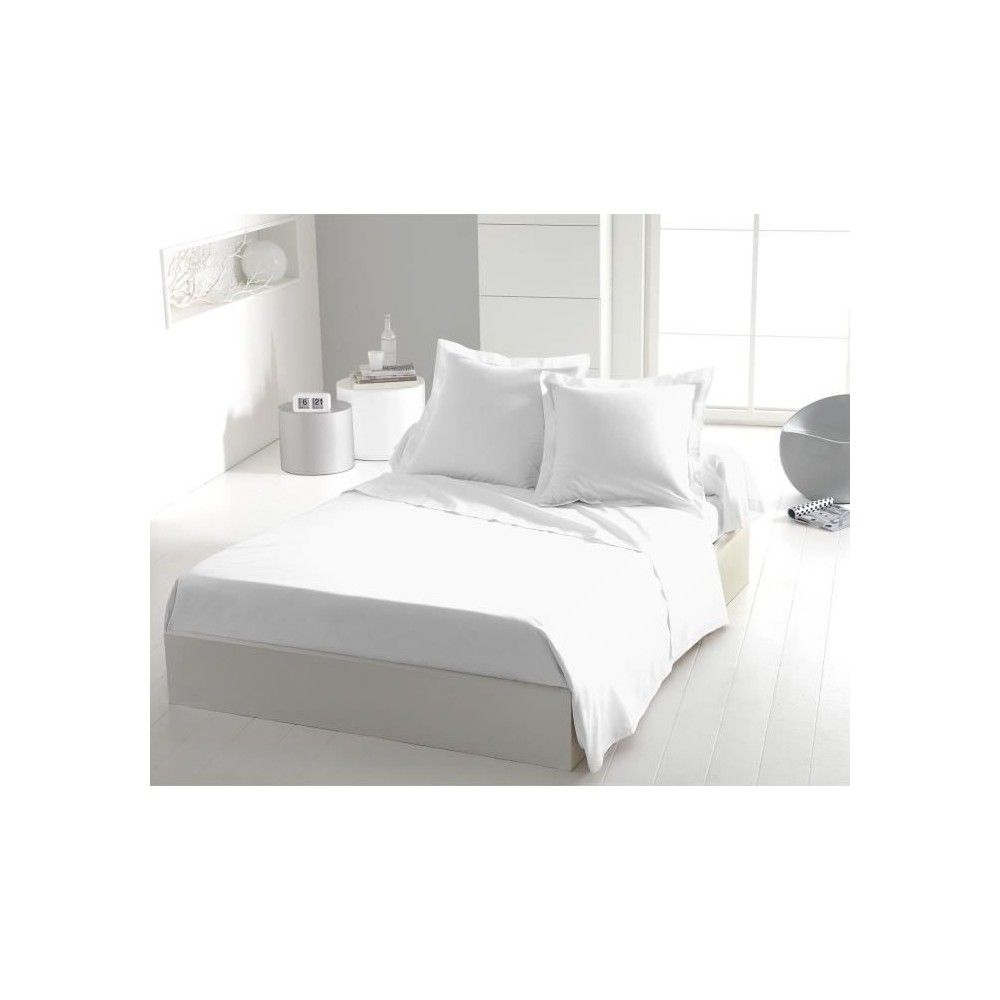 Drap plat - HOME LINGE PASSION - 240 x 300 cm - Blanc