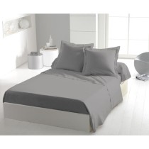 Drap plat - HOME LINGE PASSION - 180 x 290 cm - 1 personne - Gris clai