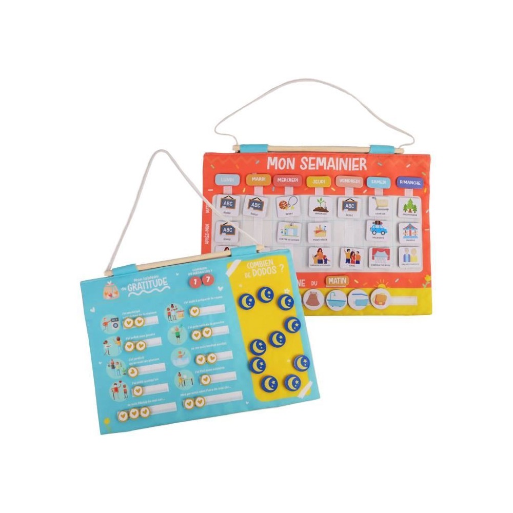 Calendrier Semainier Gratitude Pour Enfant - JADE - Montessori - Jeu E