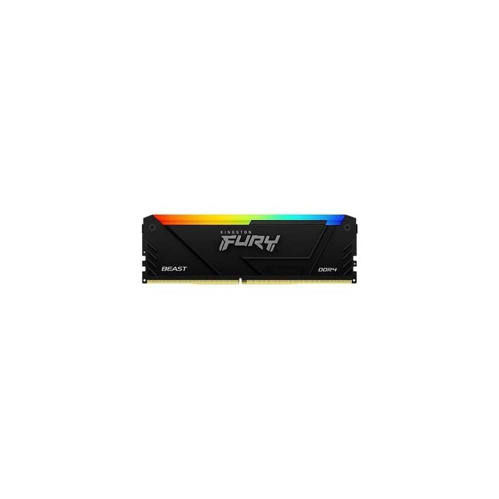 Mémoire RAM - KINGSTON - FURY Beast - RGB - 8 Go - DDR4 - 3200 MHz CL