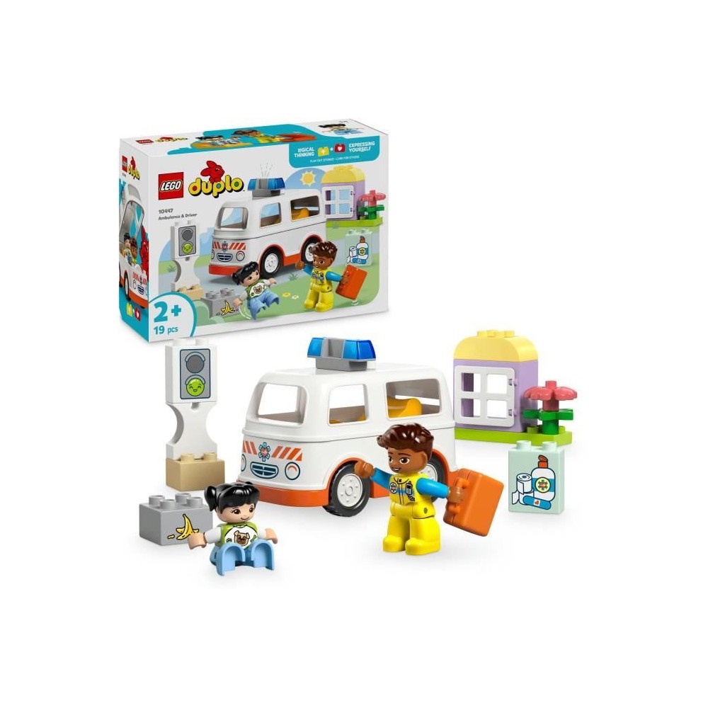 LEGO DUPLO 10447 L'ambulance et le chauffeur - Jouet interactif pour l