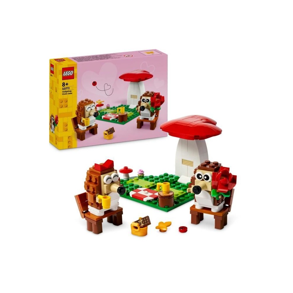 LEGO 40711 Le pique-nique des hérissons - Jouet avec un champignon a