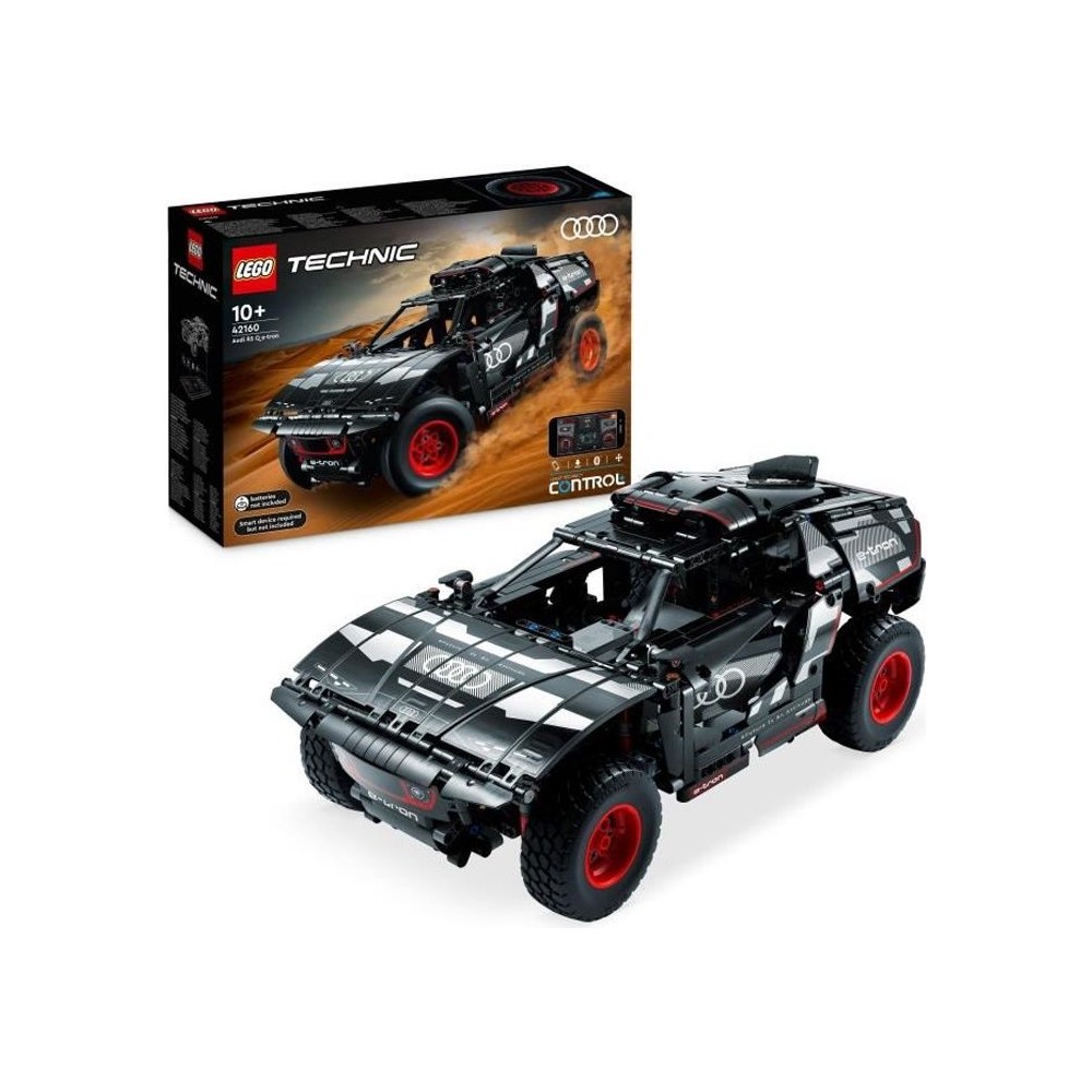 LEGO Technic 42160 Audi RS Q e-tron, Voiture de Rallye Télécommandé