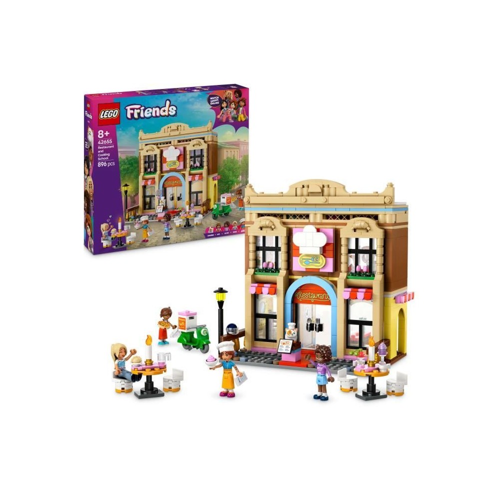 LEGO Friends 42655 Le restaurant et l'école de cuisine - Jeu de const