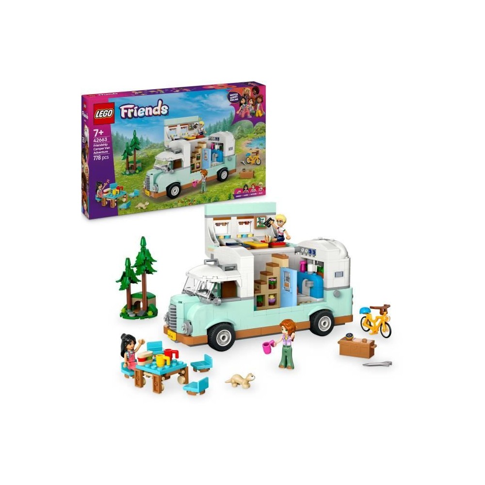 LEGO Friends 42663 Camping-car de l'amitié - Jouet de construction po