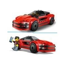 LEGO City 60448 La voiture de sport rouge - Jouet de construction pour